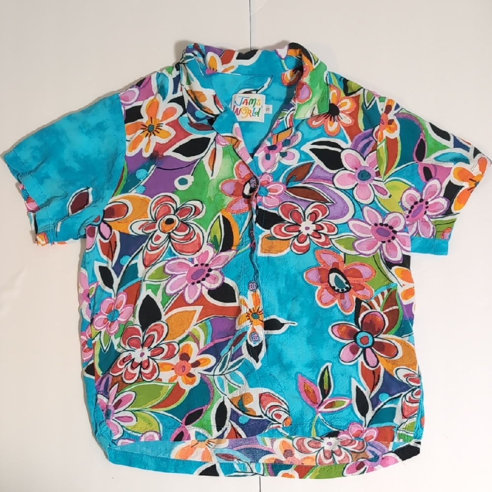 Vintage Jams World Hawaiian Print Shirt
